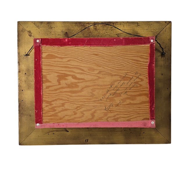 Vintage Italian Hand Painted Fan With Flowers, Black Lace, Gold Gesso Frame, 22" For Sale - Image 12 of 12