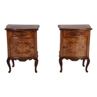 Antique Baroque-Style Bedside Tables, 1880, Set of 2 For Sale