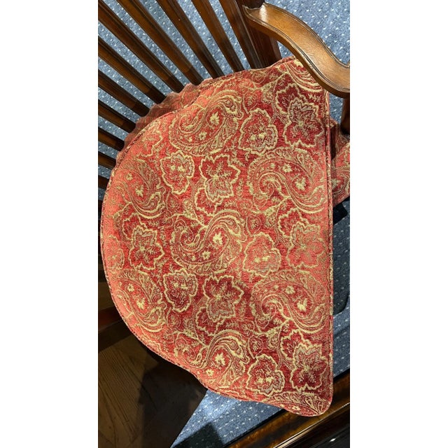 Vintage Mahogany Spindle-Back Armchair Attributed to Baker Furniture For Sale - Image 10 of 13