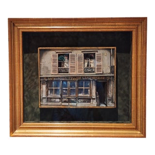 Contemporary "Old Paris". Outsider Art Shadow Boxes by Kevin Delaney, c. 2005 For Sale