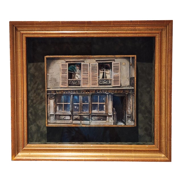 Contemporary "Old Paris". Outsider Art Shadow Boxes by Kevin Delaney, c. 2005 For Sale