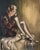 Carl H. Berberich, Lady on Cushion, Verso Lady in Fur Coat, Nude, 1926, Gouache, in Very Good conditions. Designed 1920 to...