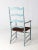 Vintage Painted Ladder Back Chair With Rush Seat For Sale - Image 6 of 13