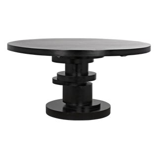 Hugo Dining Table, Hand Rubbed Black For Sale