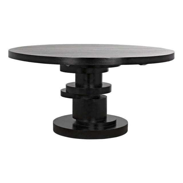 NOIR Hugo Dining Table, Hand Rubbed Black For Sale