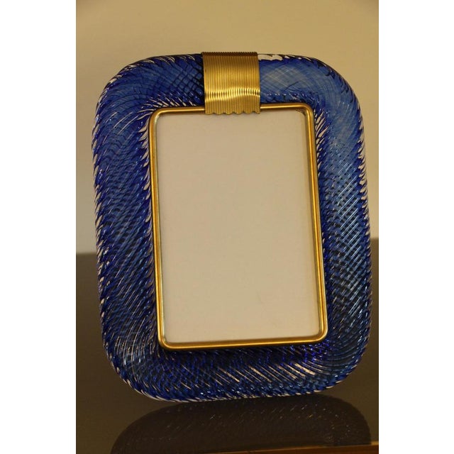 Sapphire Blue Murano Glass Frame, 2000s For Sale - Image 13 of 17