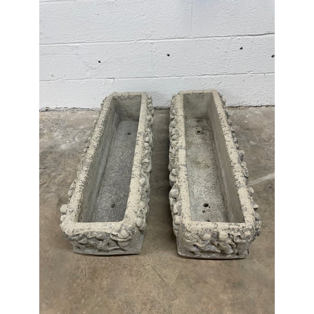 1940s Mid-Century Neoclassical Cherub Relief Trough — Montgomery Al Estate Rescue For Sale - Image 4 of 11