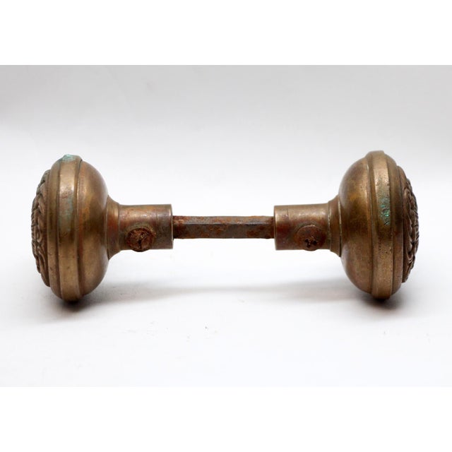 Traditional Antique 1900s Bronze Lockwood Radial Door Knobs For Sale - Image 3 of 6