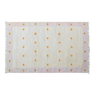 Pink, Persimmon and White Kolkata Rug 5'x8' For Sale