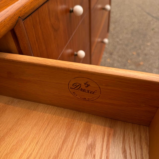 Mid 20th Century Kipp Stewart for Drexel “Declaration” Walnut Mid Century Modern Lowboy Dresser For Sale - Image 12 of 12