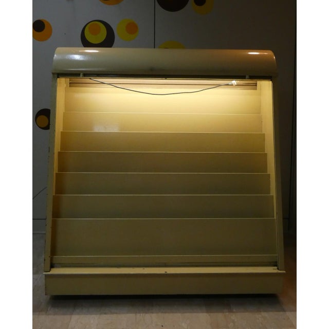 Painted Iron Display Stand with Shutter Closure, Italy, 1960s For Sale - Image 16 of 18