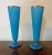 Antique 19th Century French Blue Opaline Glass Vases With Gilt Rim - a Pair For Sale - Image 4 of 8