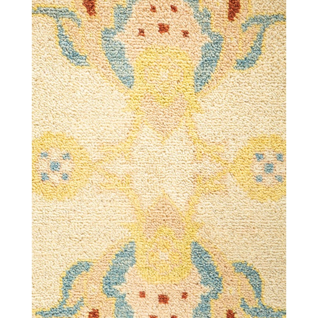 Traditional Eclectic, One-of-a-Kind Hand-Knotted Area Rug in Ivory, 6' 3" x 9' 2" For Sale - Image 3 of 8