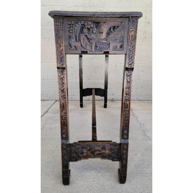 Highly Carved Alter / Console Table From Shanghai For Sale - Image 12 of 18