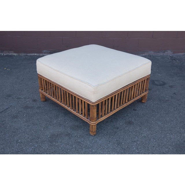 Palecek Square Rattan Ottoman Chairish