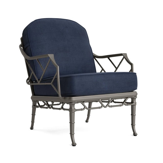 Brown Jordan Calcutta Lounge Chair, Mica frame with Fusion Neptune fabric For Sale - Image 12 of 12