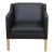 Model 2321 Armchair in Black Bison Leather by Børge Mogensen for Fredericia For Sale