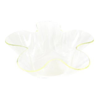Lucite Ruffled Bowl For Sale