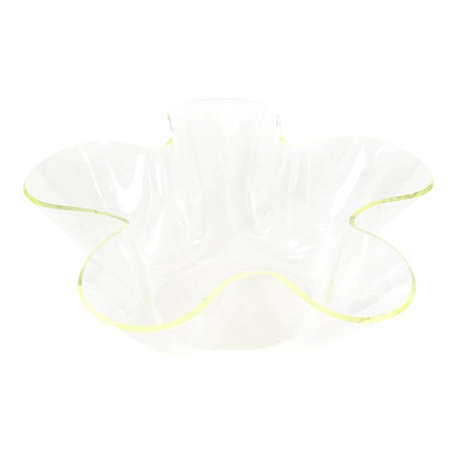 Lucite Ruffled Bowl For Sale