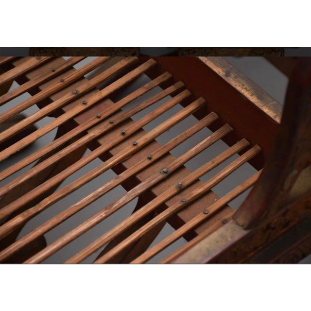 Pair Rosewood Howdah Elephant Saddle Chairs, Antique Paisley For Sale - Image 12 of 12