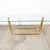 Mid Century Modern Console Table Entry Sofa Metal Brass Glass Vintage Floating For Sale - Image 9 of 12