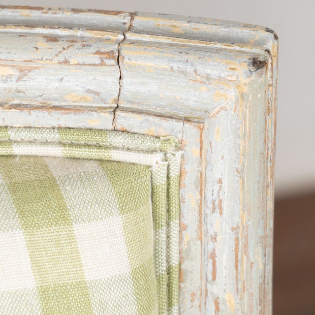 Pair Late 19th Century Swedish Gustavian Gray Painted Armchairs For Sale - Image 10 of 16