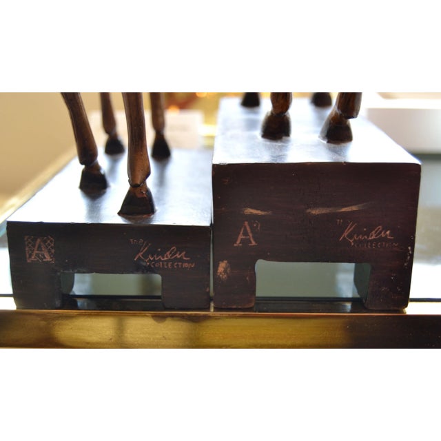 The Kindu Collection Mid-Century Wooden Gazelles - A Pair For Sale In Miami - Image 6 of 7