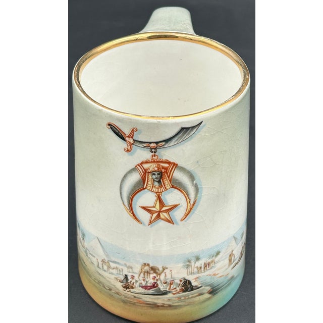 Antique Masonic Shriners Shaving Mug & 1906 Los Angeles Convention Plate This exceptional two-piece set offers a rare...