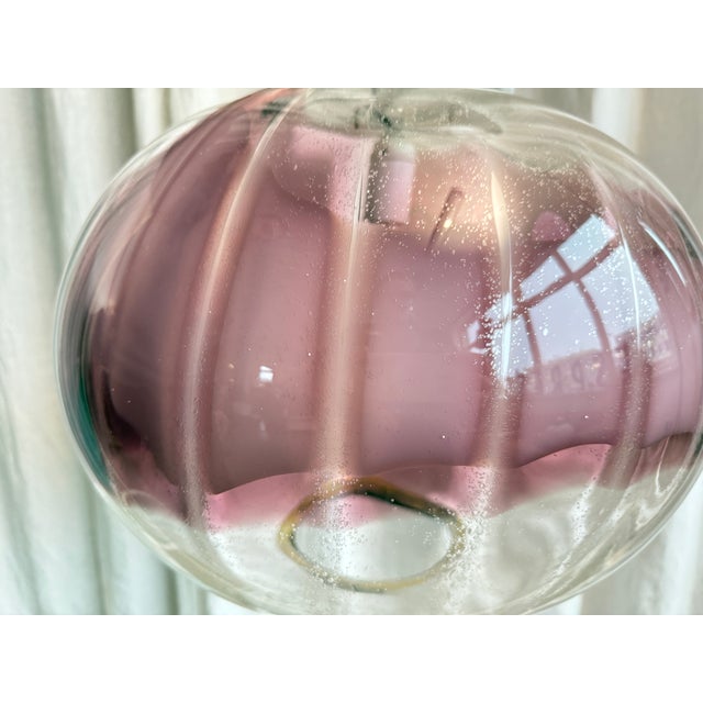 Metal Space Age Murano Glass and Chrome Pendant from AV Mazzega, Italy, 1970s For Sale - Image 7 of 18