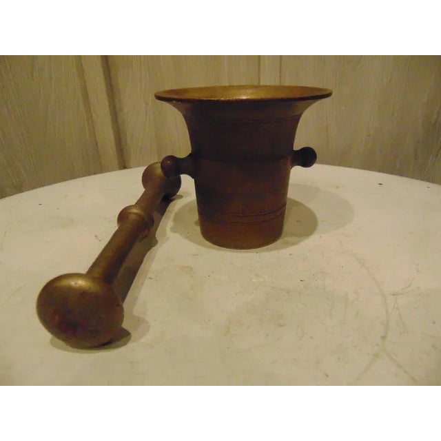 Pre-War Bronze Mortar, 1890s For Sale - Image 4 of 6