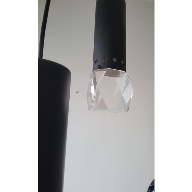 Pendant Lamp in Glass and Metal with Faceted Diffuser from Stilnovo, Italy, 1960s For Sale - Image 13 of 14