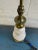 Mid-Century Stiffel Ceramic and Brass White and Blue Table Lamp For Sale - Image 9 of 11