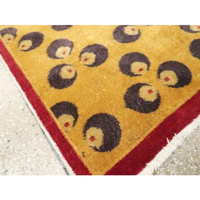 Mustard Galerie Shabab Colletion Mid-20th Century Turkish Art Deco Runner For Sale - Image 8 of 9