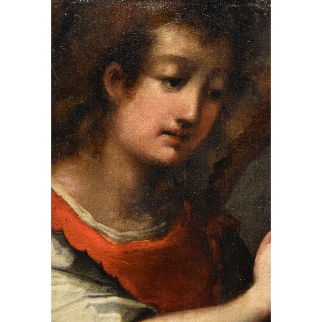 Tuscan School Artist, Angel of the Annunciation, 17th Century, Oil on Canvas For Sale - Image 6 of 15