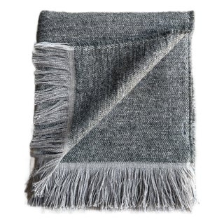 Olive Belgian Linen and Cotton Throw For Sale