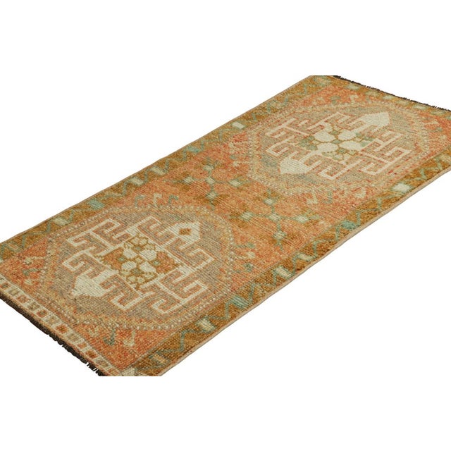 Rug & Kilim Vintage Turkish Rug in Pink and Cream With Floral Medallions | Rug & Kilim For Sale - Image 4 of 7