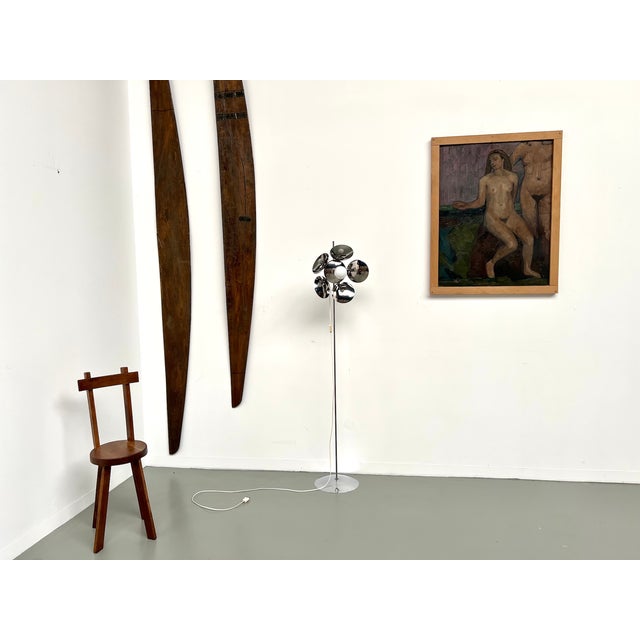 Modern Floor Lamp in Chromed Metal, 1970s For Sale - Image 13 of 17