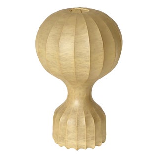 Large Gatto Beige Cocoon Table Lamp by Castiglioni for Flos, Italy, 1960s For Sale