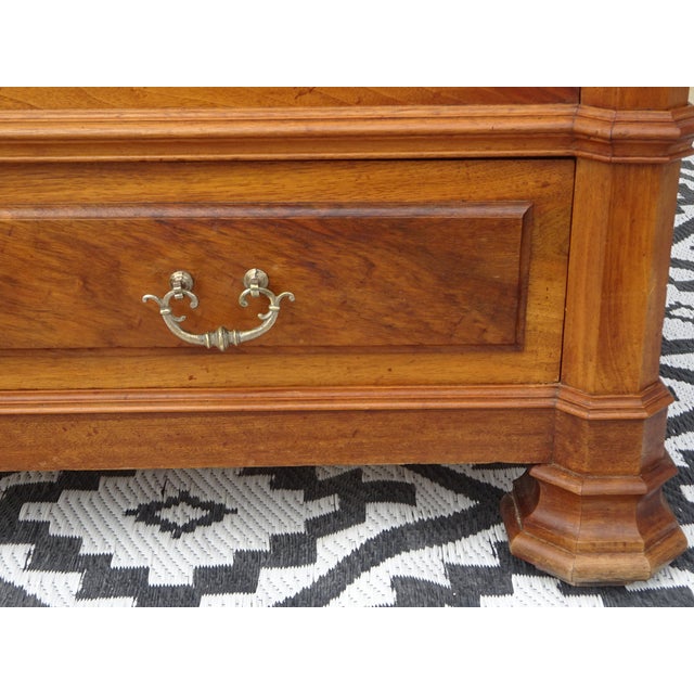 Antique Louis Philippe Walnut Wardrobe, 1890s For Sale - Image 14 of 18