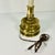 Mid-Century French Regency Neoclassical Candlestick Table Lamp & Reptile Embossed Black Shade For Sale - Image 11 of 13