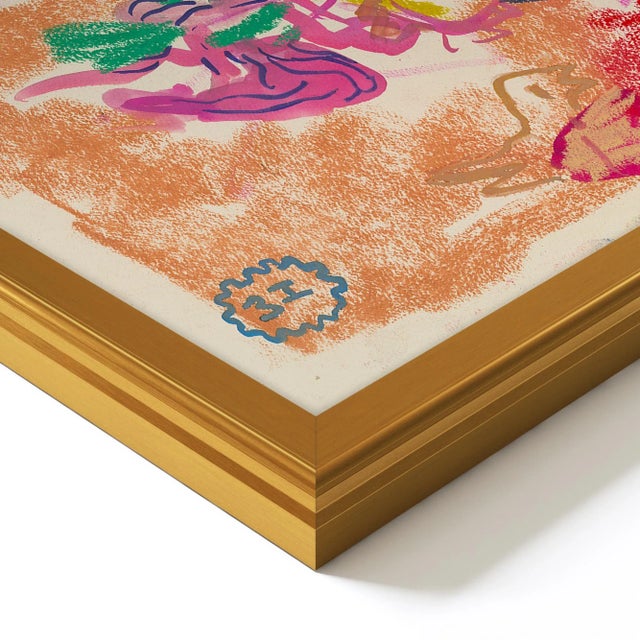 DESCRIPTION: At a Dinner Party by Happy Menocal in Gold Frame, Medium Art Print SPECIFICATIONS: Type: Framed Paper. Framed...