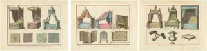 Upholstery and Furniture Design, 1760s, Paper, Set of 3