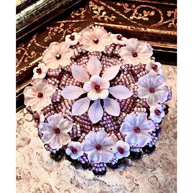 This is part of Chairish’s Costume Jewelry assortment. Beautiful large round statement pin brooch by Stanley Hagler. Shade...