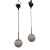 1970s Doria Leuchten Mid-Century Modern Snow Ball Pendant Lights - A Pair For Sale