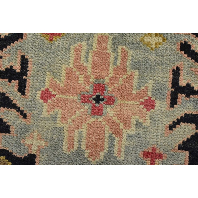 Oushak Rug 8’9” X 11’11” Black Wool Traditional Hand-Knotted Oriental Carpet For Sale - Image 4 of 12