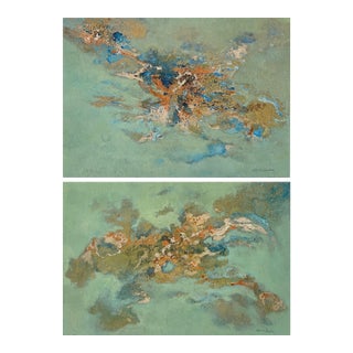 1960s Betty Foy Sanders Abstract Paintings - A Pair For Sale