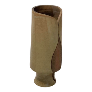 Mid-Century Modern Studio Pottery Cylindrical Pottery Vase Signed