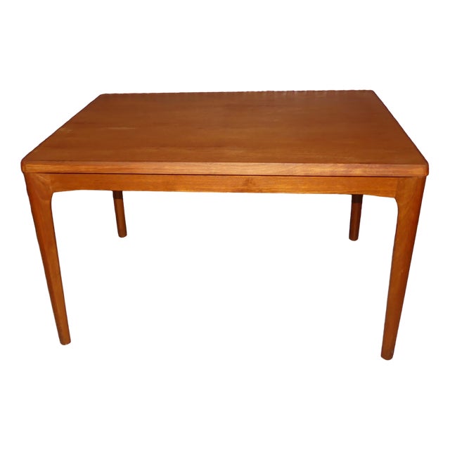 Teak Extendable Dining Table by Henning Kjaernulf for Vejle Stole & Møbelfabrik For Sale