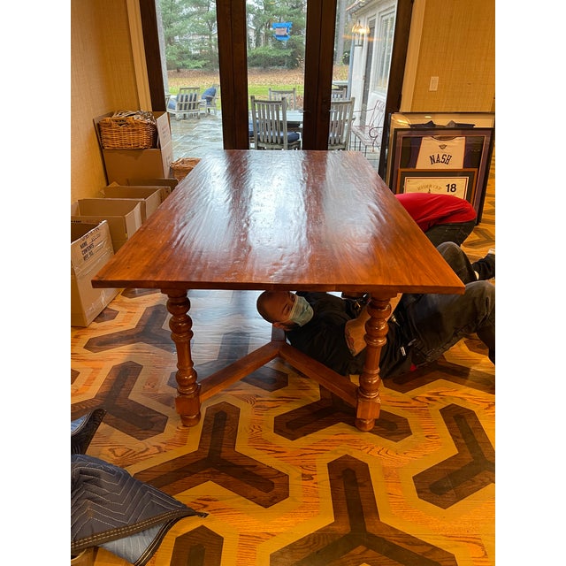 Antique English Farm House Style Dining Table For Sale In New York - Image 6 of 12
