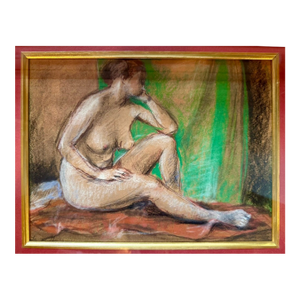 Mid 20th Century Female Nude by Mid 20th Century Female American Artist Lena Gurr in Pastels